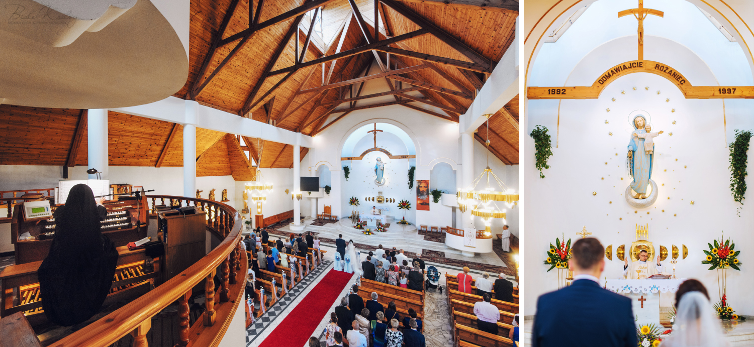 zdjęcia ślubne w kościele, przewaga dwóch fotografów ślubnych Kraków